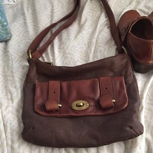 Leather crossbody Fossil bag